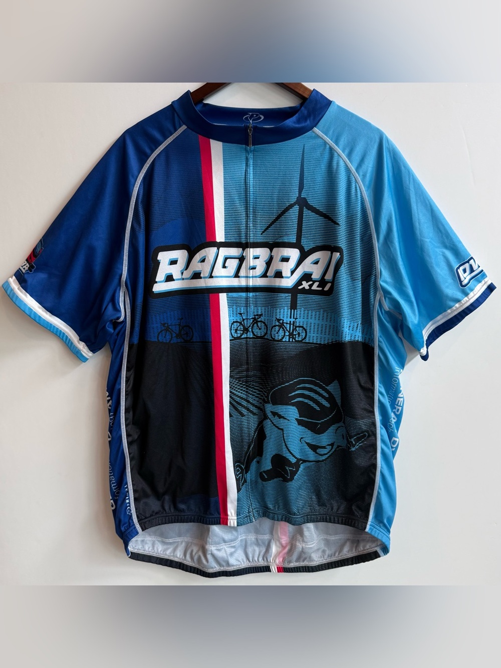 Primal RAGBRAI XLI Men’s XXXXXL Cycling Jersey Full Zip Iowa Graphic Bike Shirt